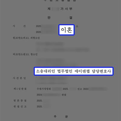 이혼소송 항소심에서 유책배우자임에도 면접교섭권 확대 이끌어내